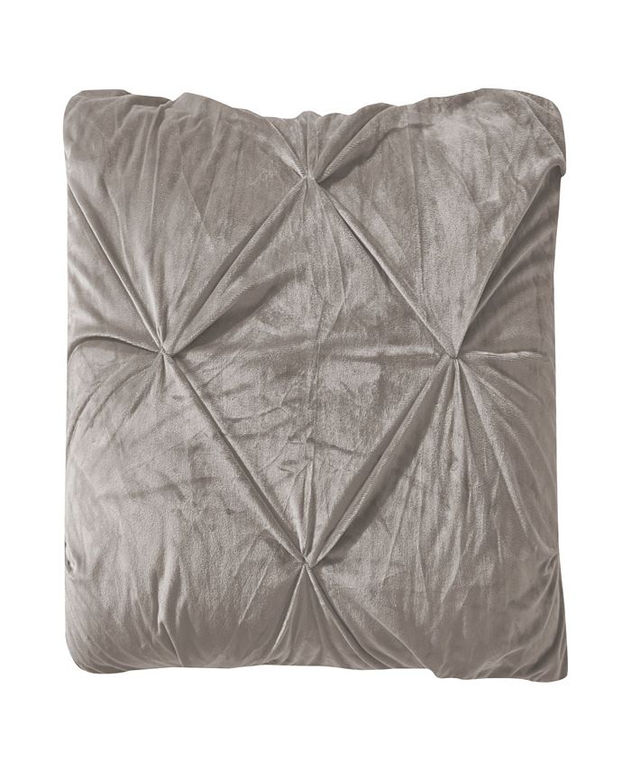 Lily NY Pintuck Velvet Sherpa 3 Piece Comforter Set, Full/Queen Macy's