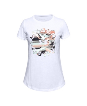 image of Under Armour Big Girls Print Fill Short Sleeve Tee