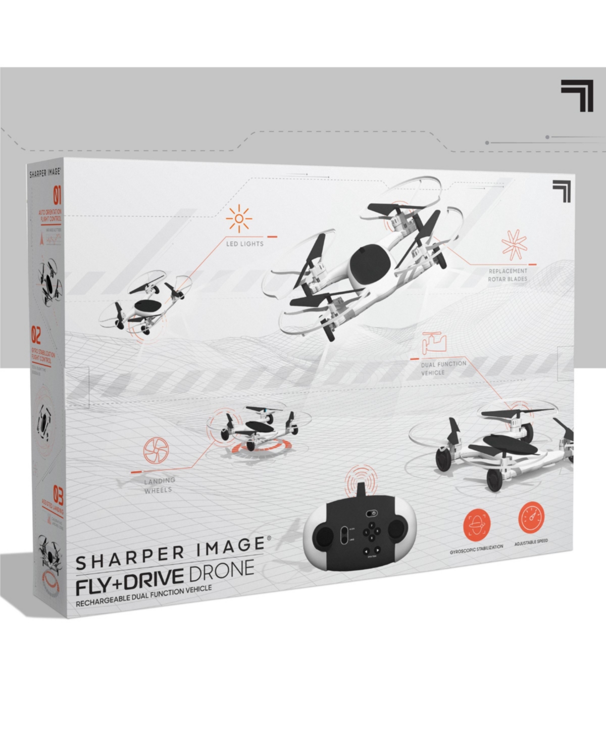 Shop Sharper Image Fly And Drive 7" Drone In White