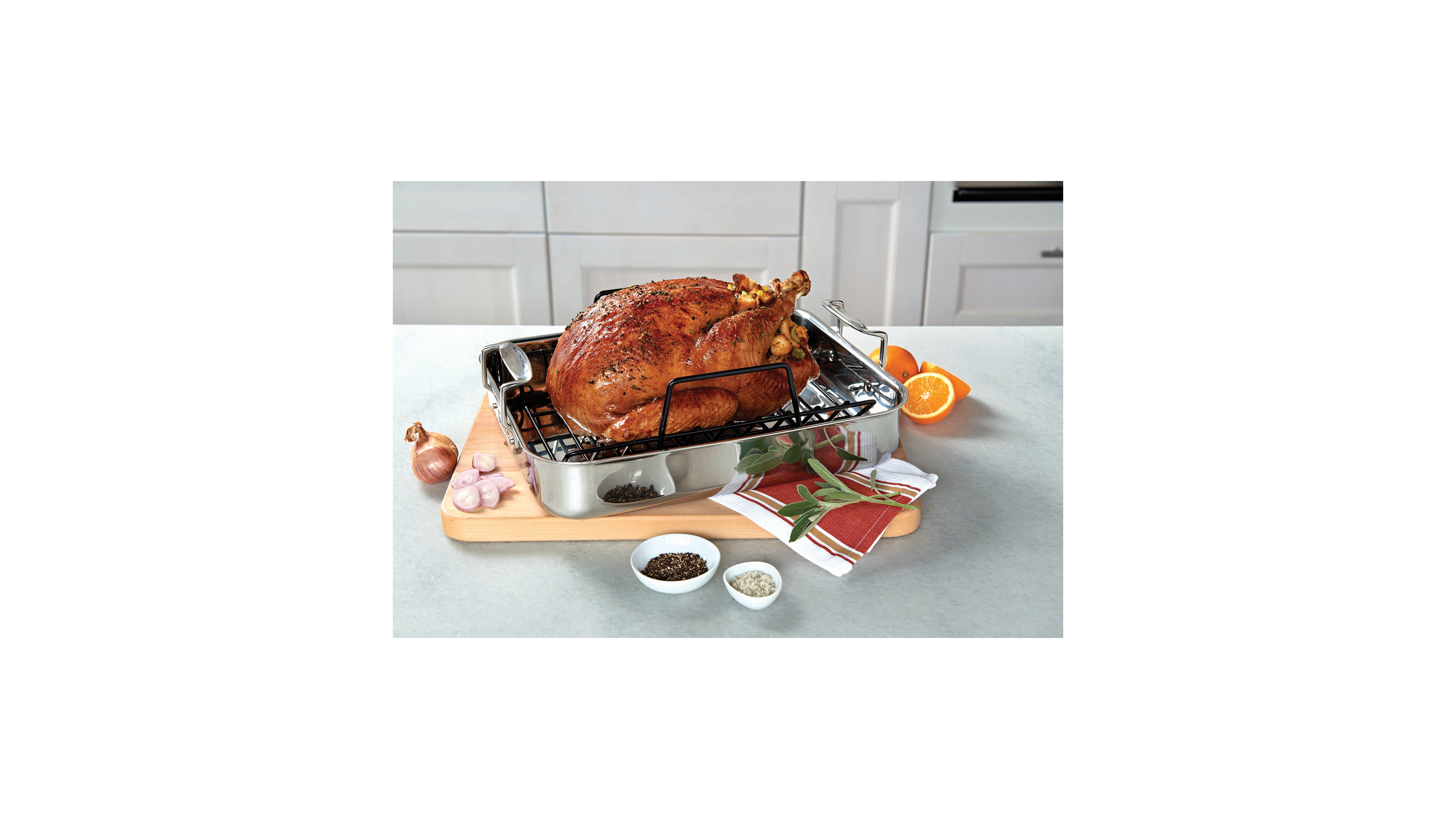 Viking 3-Ply Stainless Steel Roasting Pan with Nonstick Rack
