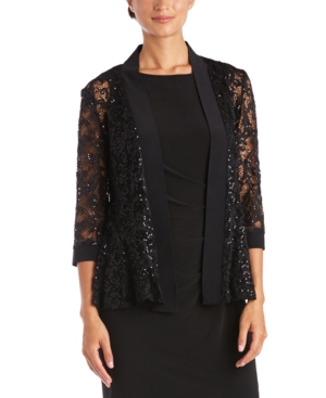 R & M Richards Sequin Lace Jacket