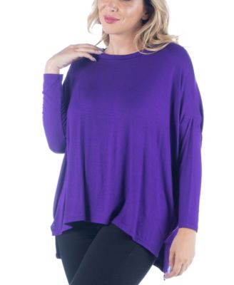 Women's Plus Size Oversized Long Sleeves Dolman Top