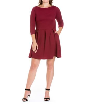 macy's burgundy dress plus size Red Plus Size Cocktail & Party Dresses