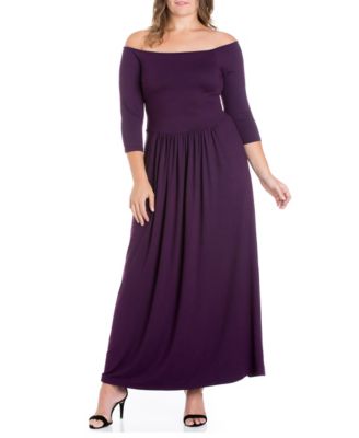 macy's plus size purple dresses