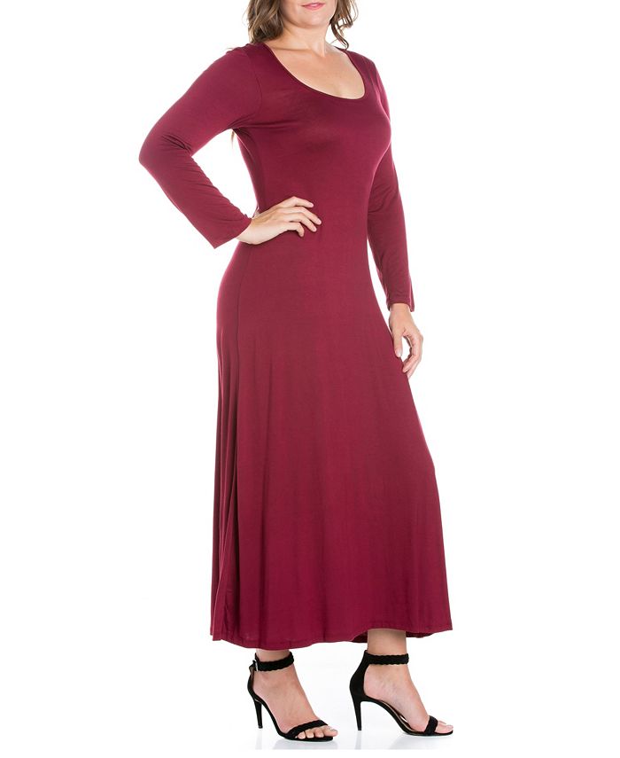 24seven Comfort Apparel Women's Plus Size Maxi Dress & Reviews ...