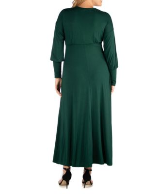 Women's Plus Size Bishop Sleeves Maxi Dress