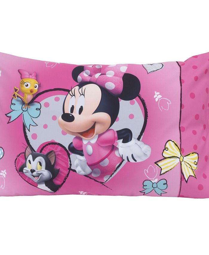 Disney Toddler Girl's Minnie Mouse Sheet Set with Fitted Crib Sheet and