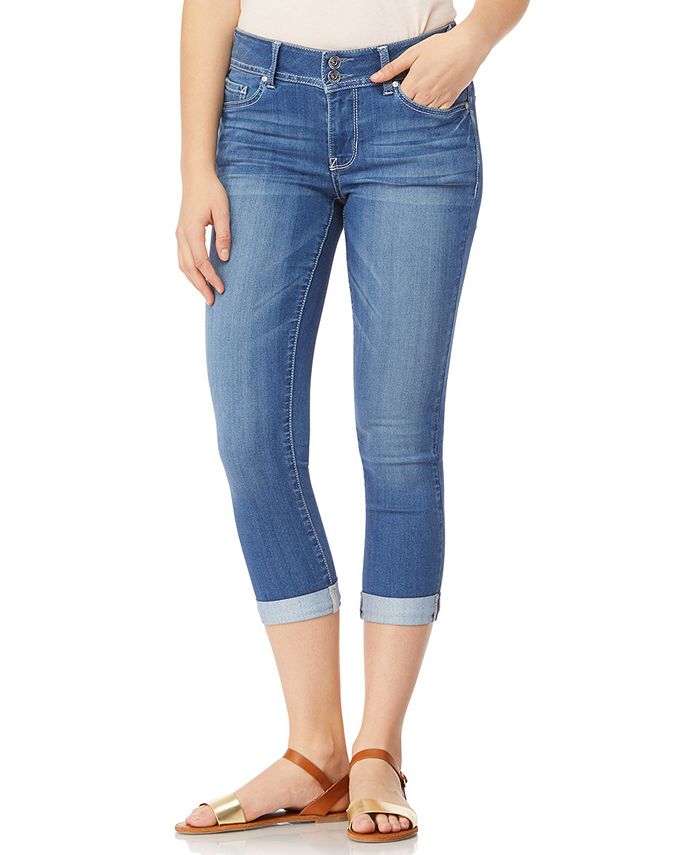 WallFlower Juniors' Insta-Soft Ultra Mid-Rise Cropped Jeans - Macy's