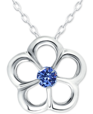 image of Giani Bernini Blue Cubic Zirconia Flower 18