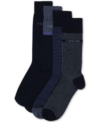 Men's 4-Pack Stripe/Heel Dress Socks
