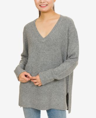 v neck tunic sweaters