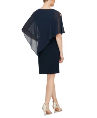 Women's Embellished Overlay Shift Dress