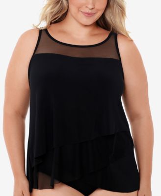Dreamsuit by Miracle Brands Women's Plus Size Slimming Control Tankini –  Biggybargains