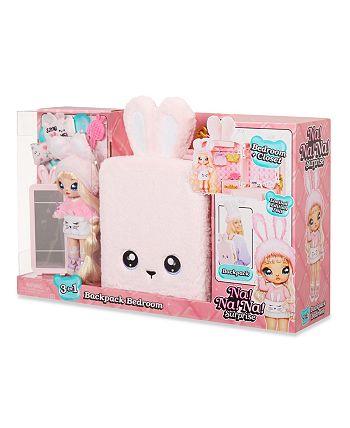 NaNaNa Surprise 3 in 1 Backpack Playset Tuesday Meow Doll Black