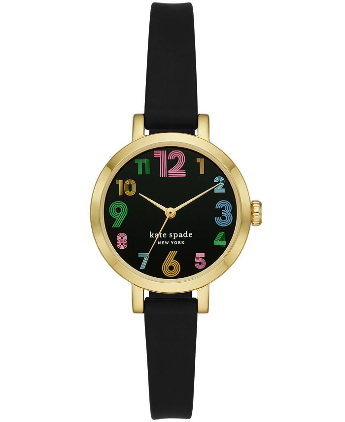 kate spade new york Metro Black Silicone Watch 30mm Macy s