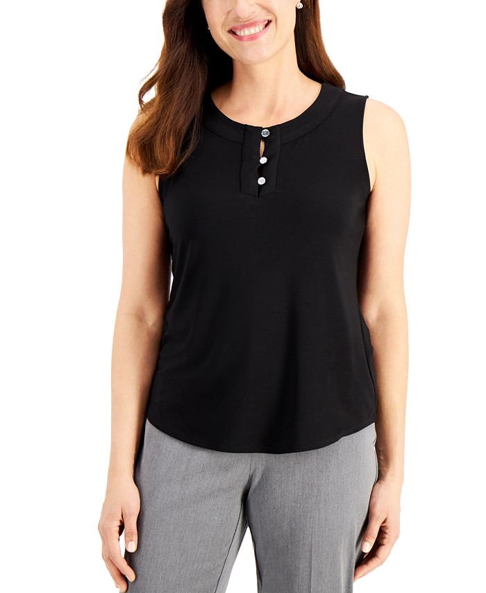 Macys petite sleeveless tops sale