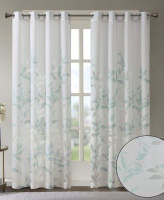 Madison Park Cecily Burnout Printed Window Panel, 50" W x 84" L