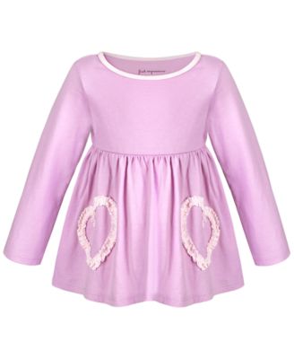 First Impressions - Toddler Girls Ruched Heart Cotton Tunic