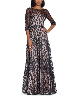 xscape applique gown