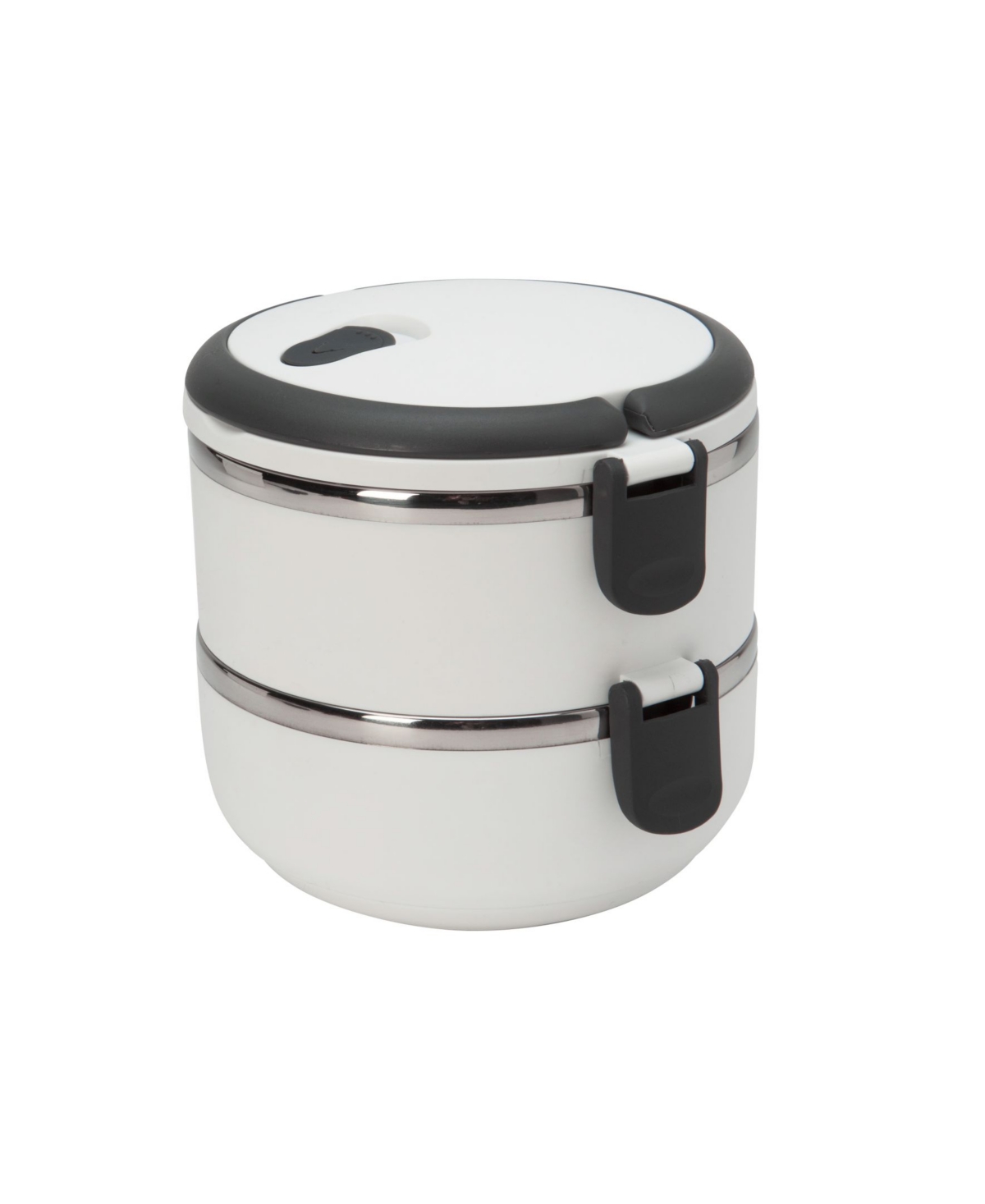 2 Tier Stainless Steel Insulated Lunch Box - White