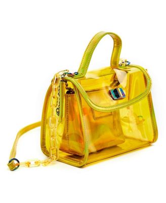 yellow clear purse