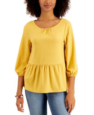 macys yellow tops