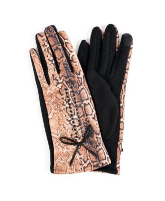 Women's Leopard Jersey Touchscreen Gloves