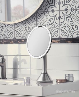 8" Sensor Makeup Mirror, 5x Magnification and Adjustable Brightness