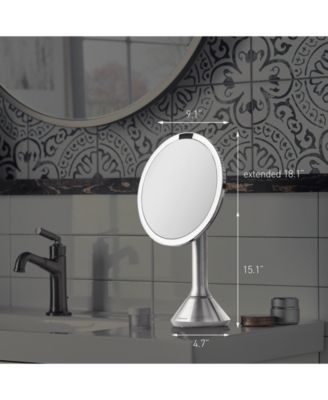 8" Sensor Makeup Mirror, 5x Magnification and Adjustable Brightness