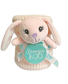 Snoogie Boo Baby Premium Soft Knit Blanket and Toy Rattle Set, 40" x 30"