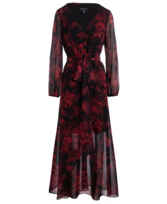 macy's black maxi dress
