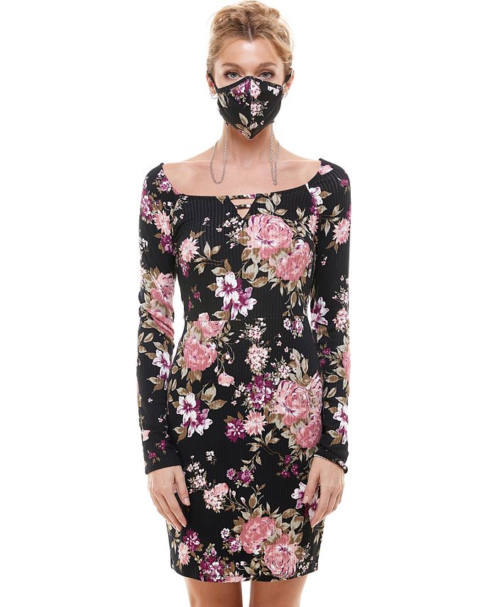 Planet Gold Juniors Gathered Bodycon Dress Black Size Medium