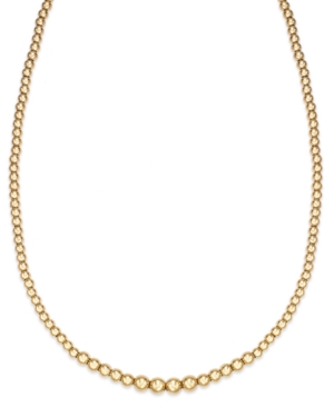 image of Signature Gold Graduated Bead Necklace in 14k Gold over Resin