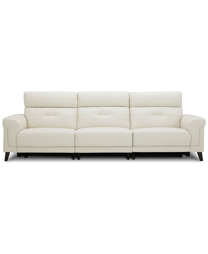 Furniture Jazlo 3Pc. Leather Sectional with 2 Power Recliners, Created