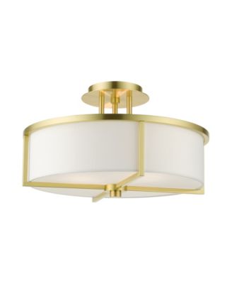 Wesley 3 Lights Semi Flush