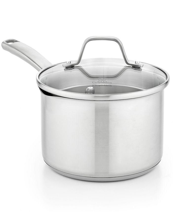 Calphalon Classic Stainless Steel 3.5 Qt. Covered Saucepan & Reviews Calphalon 3.5 Quart Stainless Steel Saucepan