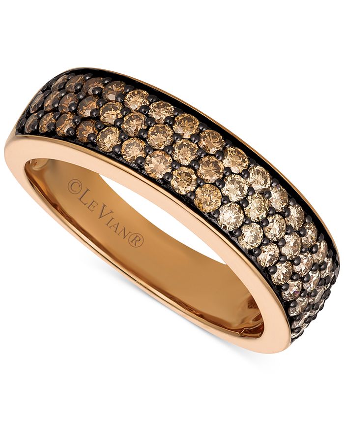 Le Vian Chocolate Diamond Pavé Band (7/8 ct. .) in 14k Rose Gold &  Reviews - Rings - Jewelry & Watches - Macy's