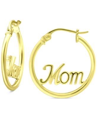 gold mom earrings