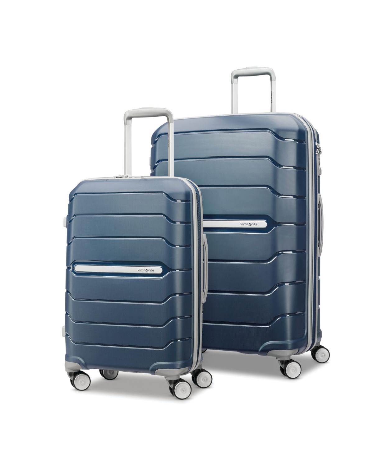 Samsonite Freeform Hardside Expandable with Double Spinner Wheels, Navy, 2-Piece Set (21/28) (B08MVFKGJM)