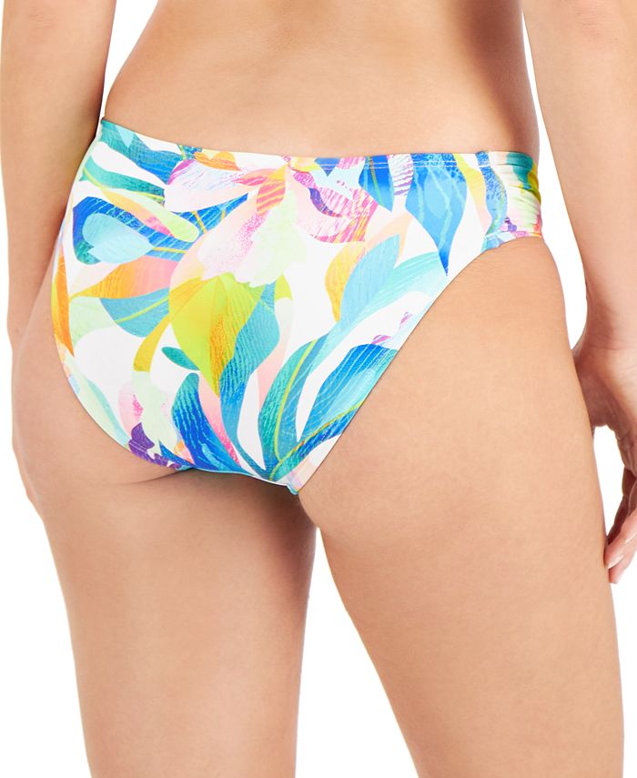 La Blanca Wild Tropic Printed RuchedSide Hipster Bikini Bottoms Macy's