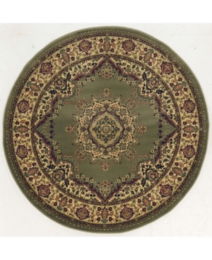Km Home Closeout!  Umbria 1191 5'3" X 5'3" Round Rug In Green