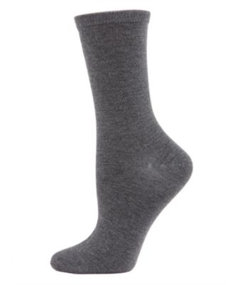 Flat knit Cashmere Women's Crew Socks