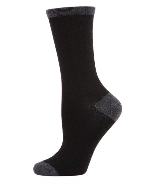 Носки Tipped Flat Cashmere, средней высоты — MeMoi, цвет: Чёрный