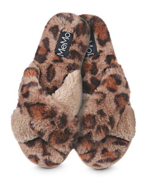 Женские MeMoi Cheetah Plush Women's Slippers