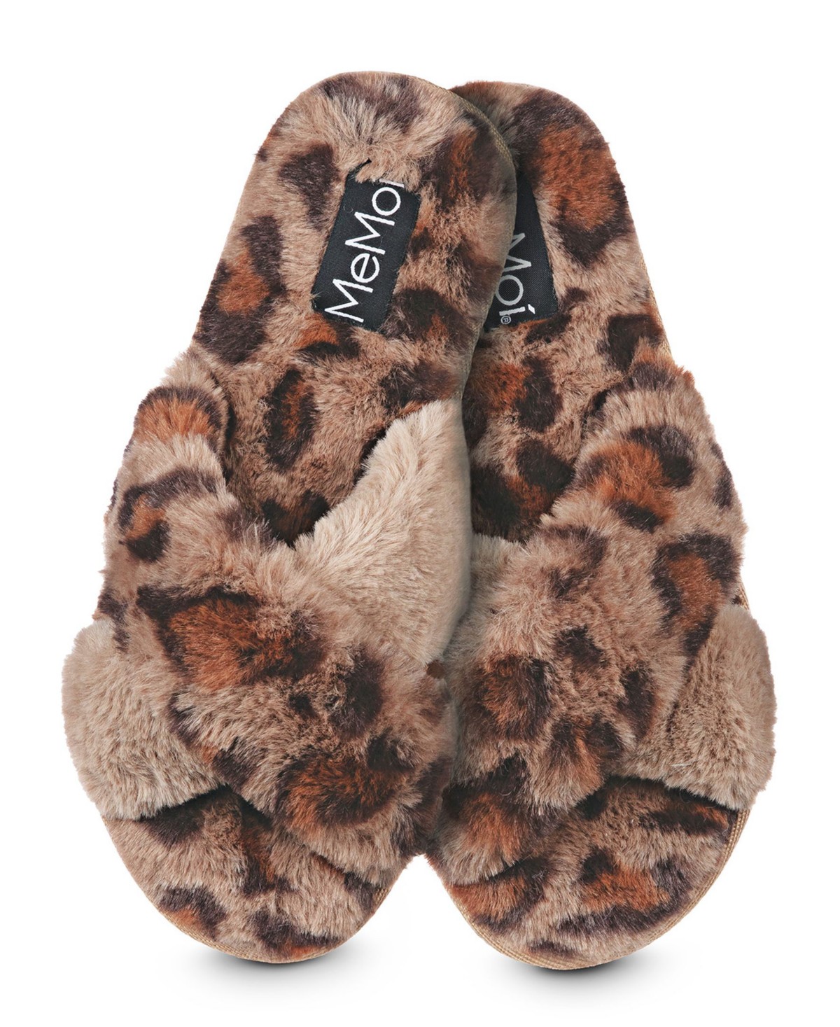 Женские MeMoi Cheetah Plush Women's Slippers — фото 1