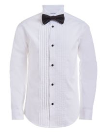 Big Boys Tuxedo Shirt and Bow Tie Box Set