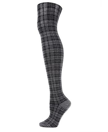 MeMoi Women's Faded Plaid Patterned Sweater Tights - Macy's