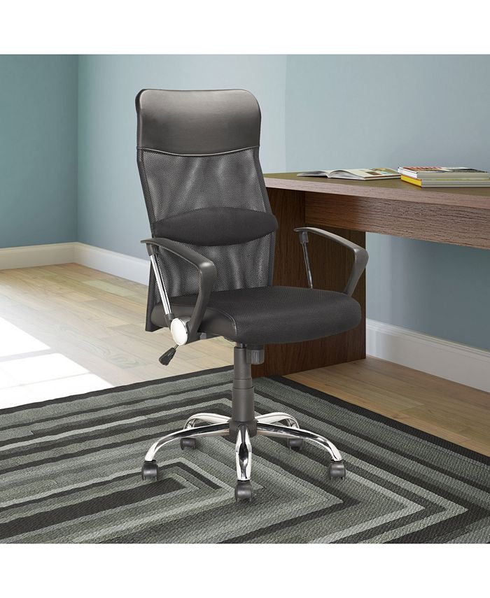CorLiving Executive Office Chair in Leatherette and Mesh Macy's