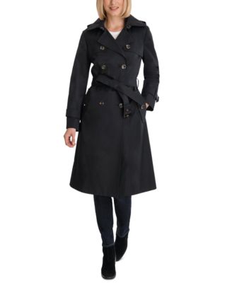 London Fog - Double-Breasted Hooded Trench Coat