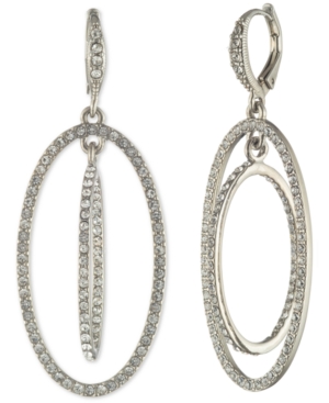 image of Givenchy Pave Orbital Drop Earrings